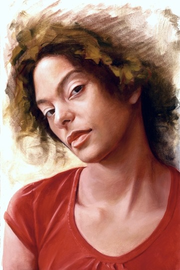© 2011 Aron Hart, Portrait of Pigeon, Oil on canvas mounted to board